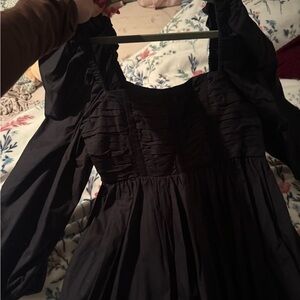 Ulla Johnson Black Long Sleeve Dress